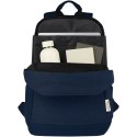 Joey 15,6-calowy plecak na laptopa z płótna z recyklingu z certyfikatem GRS o pojemności 18 l granatowy (12067755)