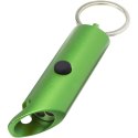 Flare latarka LED i otwieracz do butelek z łańcuchem do kluczy wykonany z aluminium IPX z recyklingu zielony (10457461)