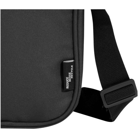 Byron torba na ramię o pojemności 2 l wykonana z materiałów z recyklingu z certyfikatem GRS czarny