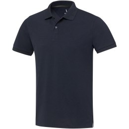 Emerald koszulka polo unisex z recyklingu z krótkim rękawem granatowy (37539550)