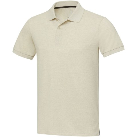 Emerald koszulka polo unisex z recyklingu z krótkim rękawem oatmeal (37539075)