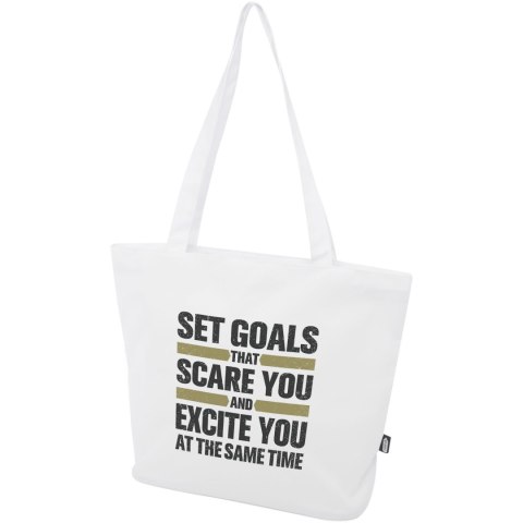 Panama torba na zakupy o pojemności 20 l wykonana z materiałów z recyklingu z certyfikatem GRS biały