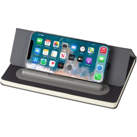 Skribi zestaw notatnika z długopisem szary