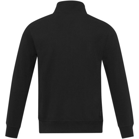 Galena bluza unisex z recyklingu z zamkiem błyskawicznym na całej długości czarny