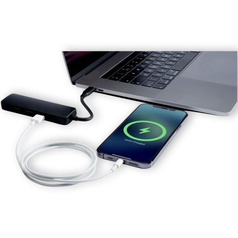 Loop adapter multimedialny USB 2.0-3.0 z portem HDMI wykonany z tworzyw sztucznych pochodzących z recyklingu z certyfi