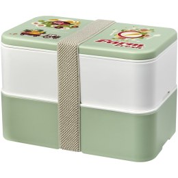 MIYO Renew dwuczęściowy lunchbox kość słoniowa, zielony butelkowy, szary kamienny (21018202)