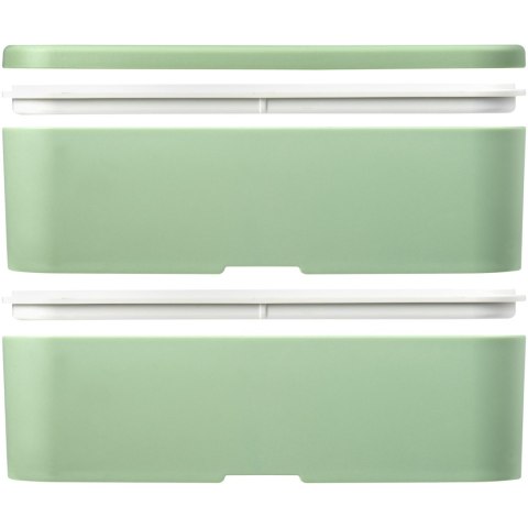 MIYO Renew dwuczęściowy lunchbox zielony butelkowy, zielony butelkowy, szary kamienny