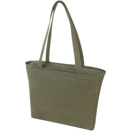 Weekender torba na zakupy z materiału z recyklingu o gramaturze 400 g/m² zielony (12071261)