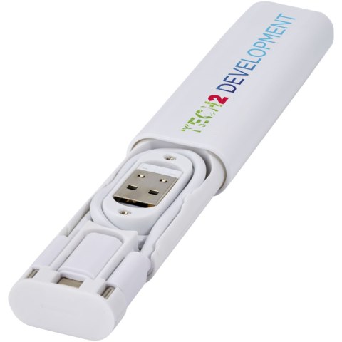 Whiz modułowy kabel do ładowania z tworzyw sztucznych pochodzących z recyklingu biały