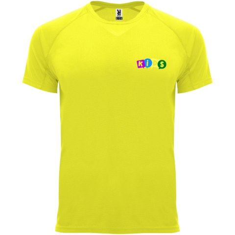 Bahrain sportowa koszulka dziecięca z krótkim rękawem fluor yellow (K04071CH)