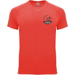 Bahrain sportowa koszulka męska z krótkim rękawem fluor coral (R04072K4)