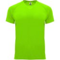 Bahrain sportowa koszulka męska z krótkim rękawem fluor green (R04075B1)