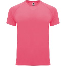 Bahrain sportowa koszulka męska z krótkim rękawem fluor lady pink (R04074Q1)