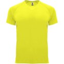 Bahrain sportowa koszulka męska z krótkim rękawem fluor yellow (R04071C1)