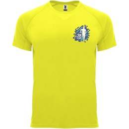 Bahrain sportowa koszulka męska z krótkim rękawem fluor yellow (R04071C1)