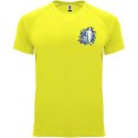 Bahrain sportowa koszulka męska z krótkim rękawem fluor yellow (R04071C2)