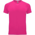 Bahrain sportowa koszulka męska z krótkim rękawem pink fluor (R04074P2)