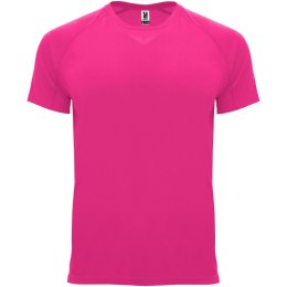 Bahrain sportowa koszulka męska z krótkim rękawem pink fluor (R04074P4)