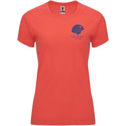 Bahrain sportowa koszulka damska z krótkim rękawem fluor coral (R04082K2)