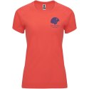 Bahrain sportowa koszulka damska z krótkim rękawem fluor coral (R04082K3)