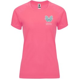 Bahrain sportowa koszulka damska z krótkim rękawem fluor lady pink (R04084Q1)