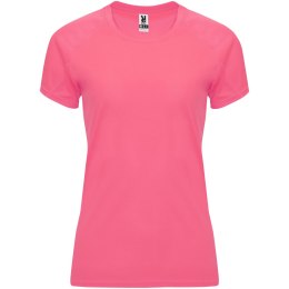 Bahrain sportowa koszulka damska z krótkim rękawem fluor lady pink (R04084Q3)