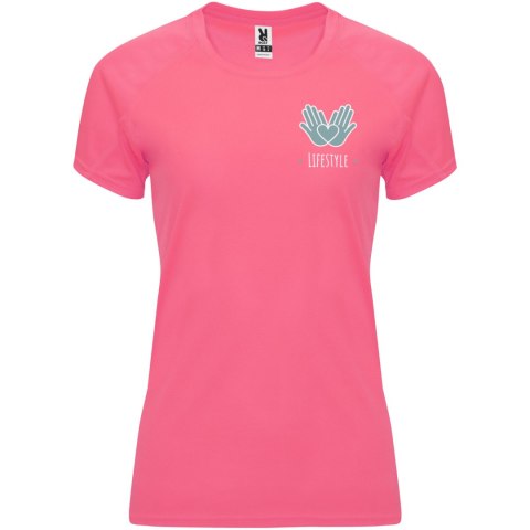 Bahrain sportowa koszulka damska z krótkim rękawem fluor lady pink