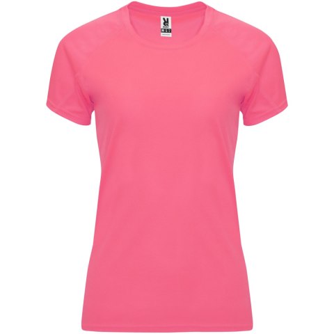 Bahrain sportowa koszulka damska z krótkim rękawem fluor lady pink (R04084Q4)