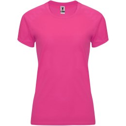 Bahrain sportowa koszulka damska z krótkim rękawem pink fluor (R04084P1)