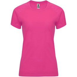 Bahrain sportowa koszulka damska z krótkim rękawem pink fluor (R04084P2)