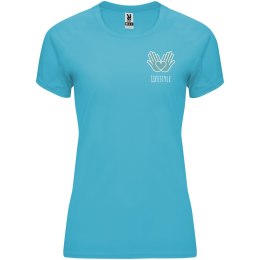 Bahrain sportowa koszulka damska z krótkim rękawem turkusowy (R04084U1)