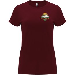 Capri koszulka damska z krótkim rękawem garnet (R66832P1)