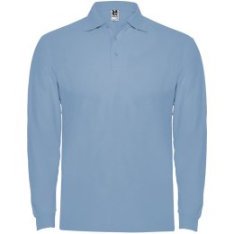 Estrella koszulka męska polo z długim rękawem błękitny (R66352H1)