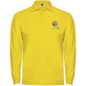 Estrella koszulka męska polo z długim rękawem żółty (R66351B2)