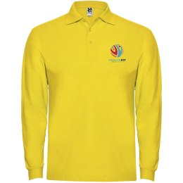 Estrella koszulka męska polo z długim rękawem żółty (R66351B2)