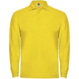 Estrella koszulka męska polo z długim rękawem żółty (R66351B5)