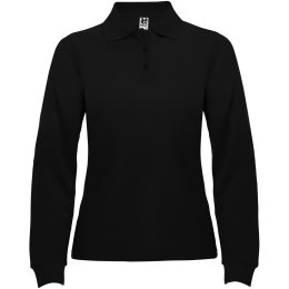 Estrella koszulka damska polo z długim rękawem czarny (R66363O1)