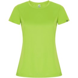 Imola sportowa koszulka damska z krótkim rękawem fluor green (R04285B1)