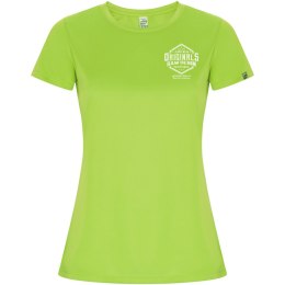 Imola sportowa koszulka damska z krótkim rękawem fluor green (R04285B1)