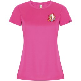 Imola sportowa koszulka damska z krótkim rękawem pink fluor (R04284P1)