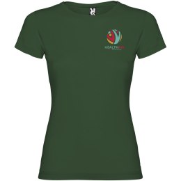 Jamaica koszulka damska z krótkim rękawem butelkowa zieleń (R66274Z2)