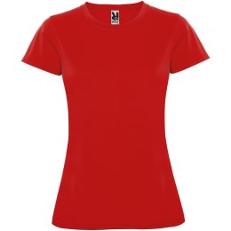 Montecarlo sportowa koszulka damska z krótkim rękawem czerwony (R04234I2)