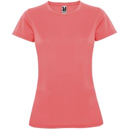 Montecarlo sportowa koszulka damska z krótkim rękawem fluor coral (R04232K3)