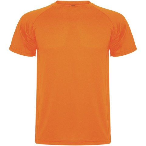 Montecarlo sportowa koszulka dziecięca z krótkim rękawem fluor orange (K04253LD)