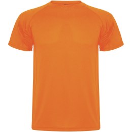 Montecarlo sportowa koszulka dziecięca z krótkim rękawem fluor orange (K04253LH)