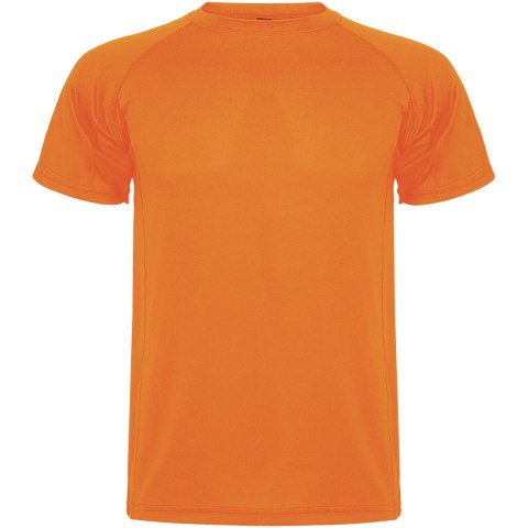 Montecarlo sportowa koszulka dziecięca z krótkim rękawem fluor orange (K04253LM)