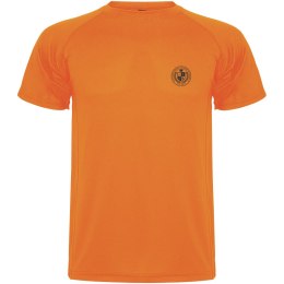 Montecarlo sportowa koszulka dziecięca z krótkim rękawem fluor orange (K04253LM)