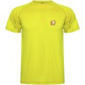 Montecarlo sportowa koszulka dziecięca z krótkim rękawem fluor yellow (K04251CH)