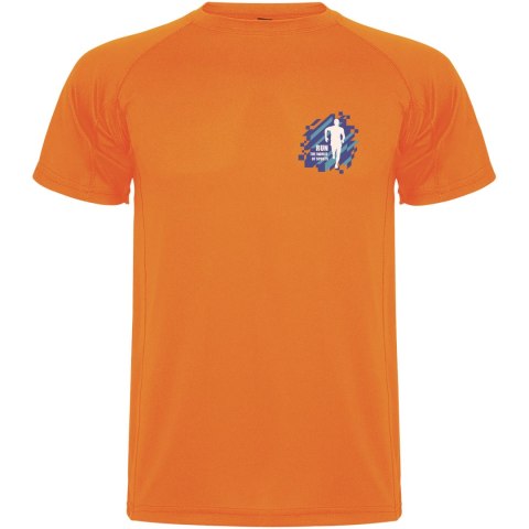 Montecarlo sportowa koszulka męska z krótkim rękawem fluor orange (R04253L2)