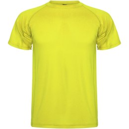 Montecarlo sportowa koszulka męska z krótkim rękawem fluor yellow (R04251C1)